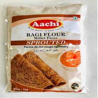 Aachi Ragi Flour ( Finger Millet Flour) - 1kg (2.2 lb) - (Sprouted- 1kg, Pack of 1)