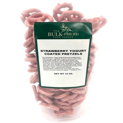 Strawberry Yogurt Pretzels, Bulk (1 lb. Resealable Zip Lock Stand Up Bag)
