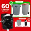 ToughBag 55-60 Gallon Heavy Duty Trash Bags - 150 Count, Large Black Garbage Bags - Made in USA view 2