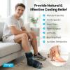 NEWGO Foot Ice Pack Wrap for Plantar Fasciitis Relief, 360 Full Coverage Reusable Gel Ice Boot for Heel & Ankle Pain, Cold Compression for Swelling, Achilles Tendonitis & Ankle Sprain- Black view 2
