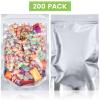 200 Pcs Resealable Bags Food Storage Sealable Bags for Packaging Clear Window Polyester Film pouch with Aluminum Foil Back Stand up Reusable Pouch for Small Business Party Favor(5.51 x 7.87 Inch) view 3