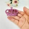 12PCS Mirror Cake Charm, Acrylic Cupcake Charm,Crown Cake Topper,Princess Themed Topper Princess Cupcake Topper (Rose Mirror)