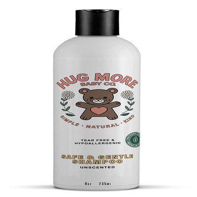 Hug More Baby Safe & Gentle Shampoo- Unscented  Hypoallergenic & Tear Free 8oz