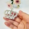 12PCS Mirror Cake Charm, Acrylic Cupcake Charm,Crown Cake Topper,Princess Themed Topper Princess Cupcake Topper (Silver Mirror) view 3