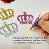 12PCS Mirror Cake Charm, Acrylic Cupcake Charm,Crown Cake Topper,Princess Themed Topper Princess Cupcake Topper (Pink Mirror) view 3
