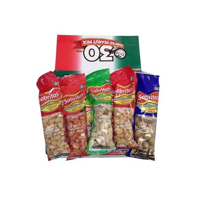 Frito Lay Sabritas Cacahuates Peanuts Mix (Box 30 / 1.625-Ounce Bags) Flamin Hot, Salt & Lime, Picante Spicy, Japanese Style Peanuts - 10 pack