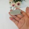 12PCS Mirror Cake Topper, Acrylic Cupcake Charm, Swan Cake Topper,Princess Themed Topper Princess Cupcake Topper (Silver Mirror) view 3