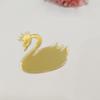 12PCS Mirror Cake Topper, Acrylic Cupcake Charm, Swan Cake Topper,Princess Themed Topper Princess Cupcake Topper (Gold Mirror) view 3