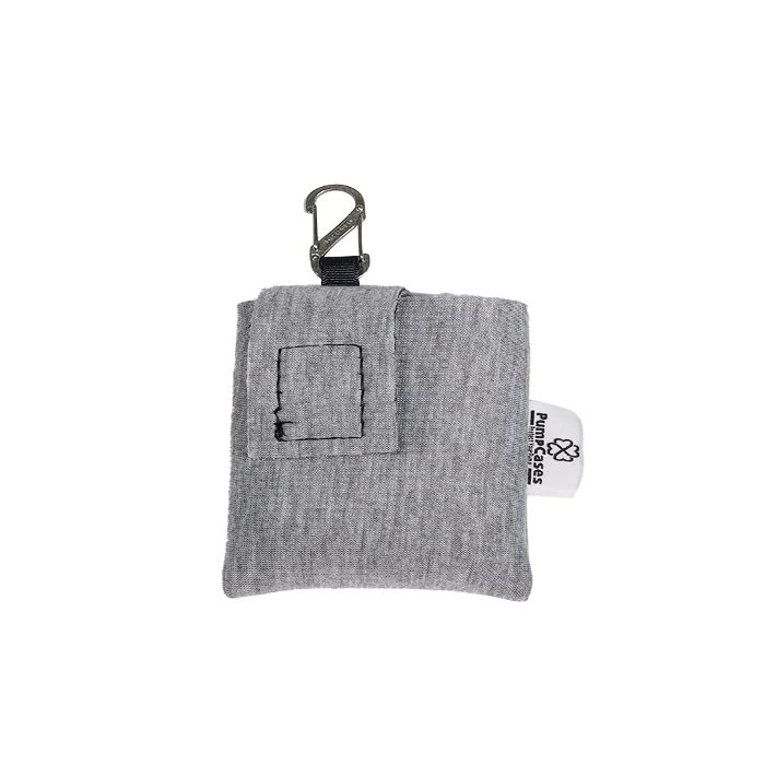 Pumpcases Insulin Pump Holder with Clip - Neoprene Diabetes Pump Pouch + Stainless Steel Nite IZE S-Biner Clip - Insulated Insulin Pump Case Compatible with - (Heather Gray, 630G / 670G / 770G)