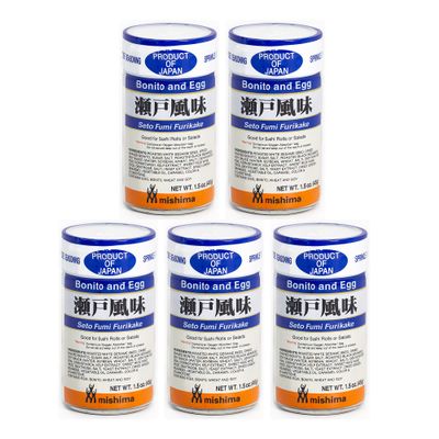 [Mishima] Seto Fumi | Furikake Rice Seasoning | Prepared Seaweed and Sesame | Product of Japan (5-pack)