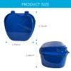 WUMUGE Denture Bath Box Cup, Denture Case with Denture Cleaner Brush Basket Denture Holder for Travel, Retainer Cleaning (Blue) view 2
