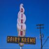 LIVESTOCK Classic Prints Gallery Vintage Wall Art Americana Dixie Dairy Kreme Ice Cream Sign Rt. 79 in Leeds, Alabama by John Margolies, Roadside America Poster, 5.5x8 print 9.5x12 Black frame view 1