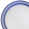 " OCCASIONS" 100 Plates Pack,(50 Guests) Heavyweight Premium Wedding Party Disposable Plastic Plates Set -50 x 10.5'' Dinner + 50 x 7.5'' Salad/Dessert (Louvre in Metallic Blue) view 2