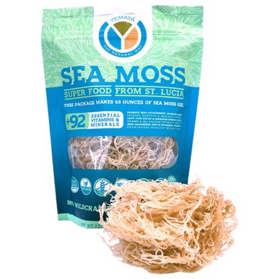 Yemay Organic Dried Sea Moss, Organic Sea Moss Supplement, Raw Sea Moss Wildcrafted to Elevate Immunity | Digestion & More, Gluten & Additive Free | Gold Seamoss, 2.5 oz
