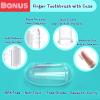 Little Fox Baby Oral Cleaner 42Pcs [Upgrade Designed] +1pc Free Finger Toothbrush with Case, Tongue, Mouth and Gums Cleaner, Newborn Toothbrush, Infant Oral Care and Cleaning for 0-36 Month Baby view 4