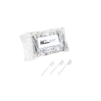 N-STA-Smile Pre-Pasted Mini Disposable Toothbrush (50 Pack) - Black - Soft Bristles - Mint Flavor
