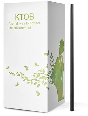 200 Count 100% Compostable Plant-Based PLA Straws-KTOB Biodegradable Black Cocktail Drinking Plasticless Straws-Eco Friendly Plastic Bar Straw