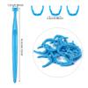 1 Piece Reusable Dental Floss Holder Handle +100 Pieces Replacement Floss Heads Teeth Stick Toothpicks Floss to Clean Between The Tooth view 2
