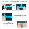 1 Piece Reusable Dental Floss Holder Handle +100 Pieces Replacement Floss Heads Teeth Stick Toothpicks Floss to Clean Between The Tooth view 3