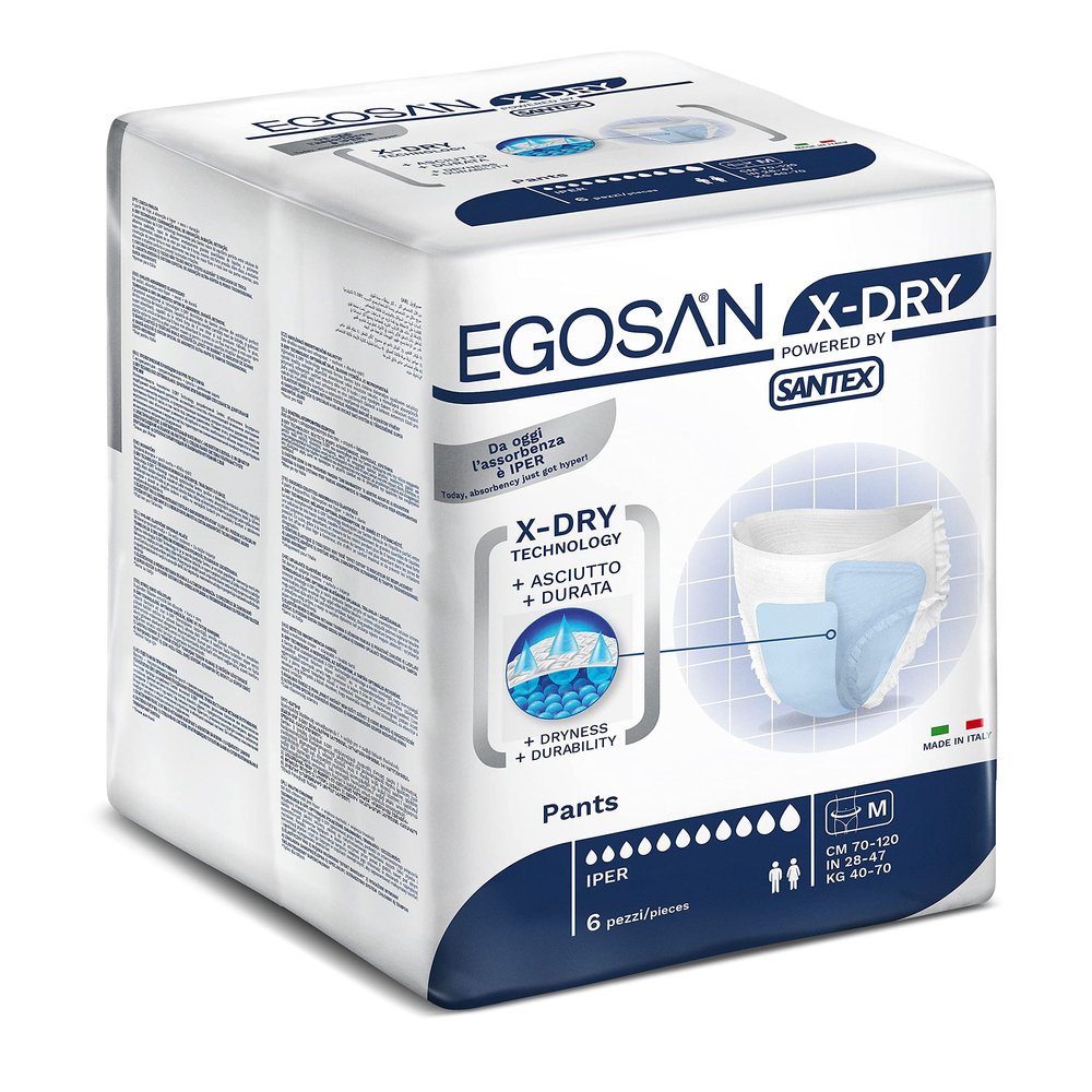 Egosan Adult Incontinence Pull Up Underwear with 8 Hours of Protection X-Dry Technology for Superior Absorbency Disposable for Men and Women (Medium)