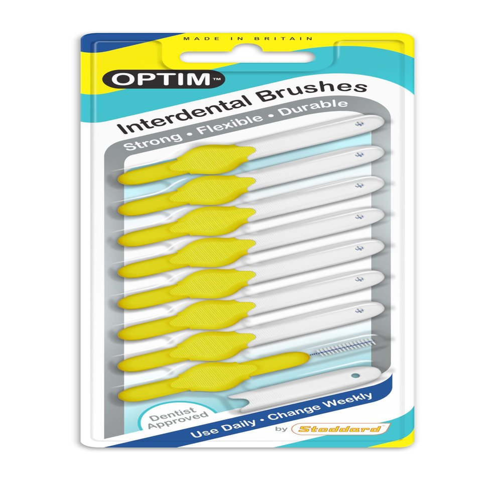Stoddard Icon Soft Interdental Brushes Fine - 0.7 mm Yellow - 8 Brush Pack