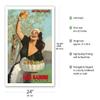 Olio Radino Italian Olive Oil - Puro e Squisito (Pure and Delicious) - Vintage Advertising Poster by Gino Boccasile c.1948 - Fine Art Matte Paper Print (Unframed) 24x32in view 2