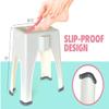 Skywin Extra Tall Shower Foot Rest with 3 Pockets to Hold Shaving Essentials 10 x 7.8 x 13 Inches - Extra Heighted Plastic Pedicure Foot Rest - Shower Stool for Shaving Legs (Beige) view 2
