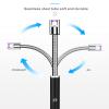 Windproof Lighters Long Lighters USB Rechargeable Lighter Easy to Use Lighter Flameless Lighters Portable Camping BBQ Kitchen,Black view 2