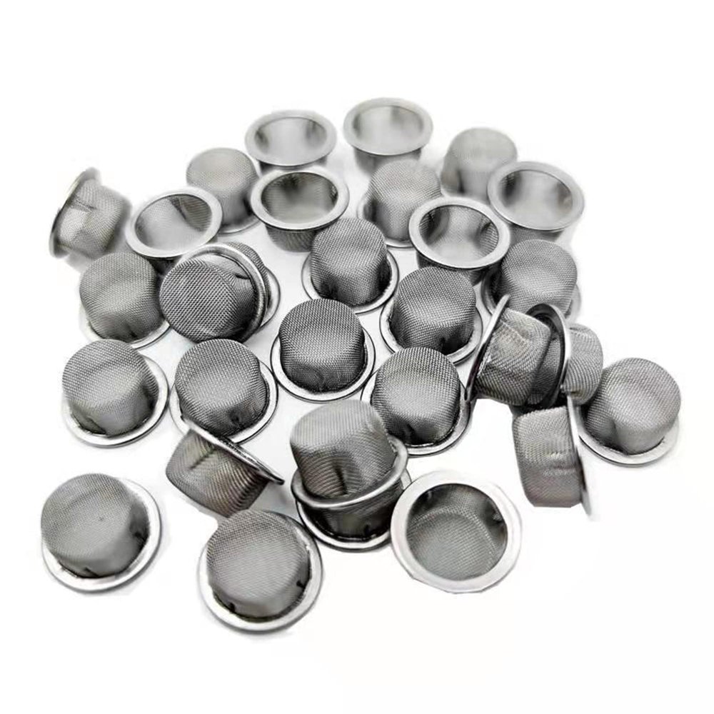 Pipe Screens 30pcs 0.5" Premium Diameter Stainless Steel 1/2 Inch Screen Mesh Filter Bowl with Metal Box