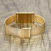 mnmoom Medical Alert Bracelets for Women Adjustable Stainless Steel Mesh lymphedema alert Bracelets with engraved NO BP/IV/NEEDLES THIS ARM-gold view 4