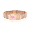 mnmoom Medical Alert Bracelets for Women Adjustable Stainless Steel Mesh lymphedema alert Bracelets with engraved NO BP/IV/NEEDLES THIS ARM-rose gold view 1