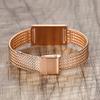 mnmoom Medical Alert Bracelets for Women Adjustable Stainless Steel Mesh lymphedema alert Bracelets with engraved NO BP/IV/NEEDLES THIS ARM-rose gold view 4