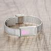 mnmoom Medical Alert Bracelets for Women Adjustable Stainless Steel Mesh lymphedema alert Bracelets with engraved NO BP/IV/NEEDLES THIS ARM-silver view 3