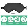 6 Pieces Natural Silk Sleep Mask Soft Eye Mask Adjustable Strap Blindfold Eyeshade Smooth Comfortable Eye Cover with Bag for Sleeping(Black) view 2