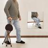 HYHMJ-Walking Stick Chair 380 lbs Capacity 3 Legs Cane Seat Non-Slip Handle Stable Portable Canes Stool Elderly Disabled Walking Aid,Brown view 2
