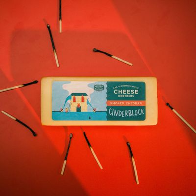 Cheese Bros. Cheddar Cheese | Made in Wisconsin (Smoked Cheddar, 8 Count)