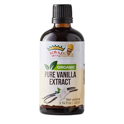 Pure Vanilla Extract / Organic / 3.74 fl oz. / 110 ml / Glass Bottle for Better Quality / Pure Vanilla Extract for baking / sugar free