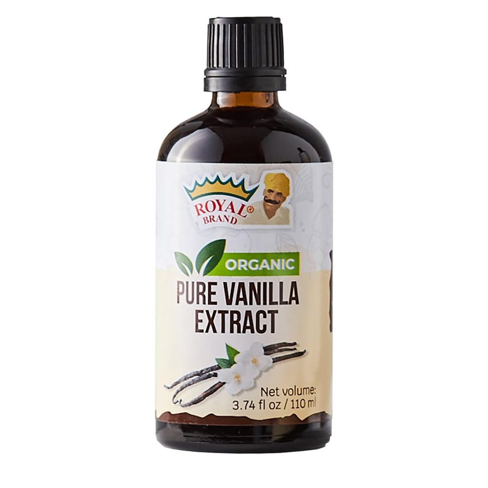 Pure Vanilla Extract / Organic / 3.74 fl oz. / 110 ml / Glass Bottle for Better Quality / Pure Vanilla Extract for baking / sugar free