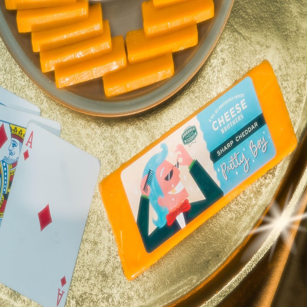 Cheese Bros. Cheddar Cheese | Made in Wisconsin (Sharp Cheddar, 12 Count)