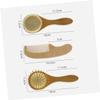 Beaupretty 3pcs Multi-use Woolen Brush Gentle Scalp Wooden Handle for Safe Grooming and Comfort view 2