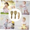Beaupretty 3pcs Multi-use Woolen Brush Gentle Scalp Wooden Handle for Safe Grooming and Comfort view 4