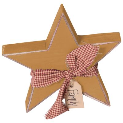 Farmhouse Chunky Star Figurine, Mustard Yellow