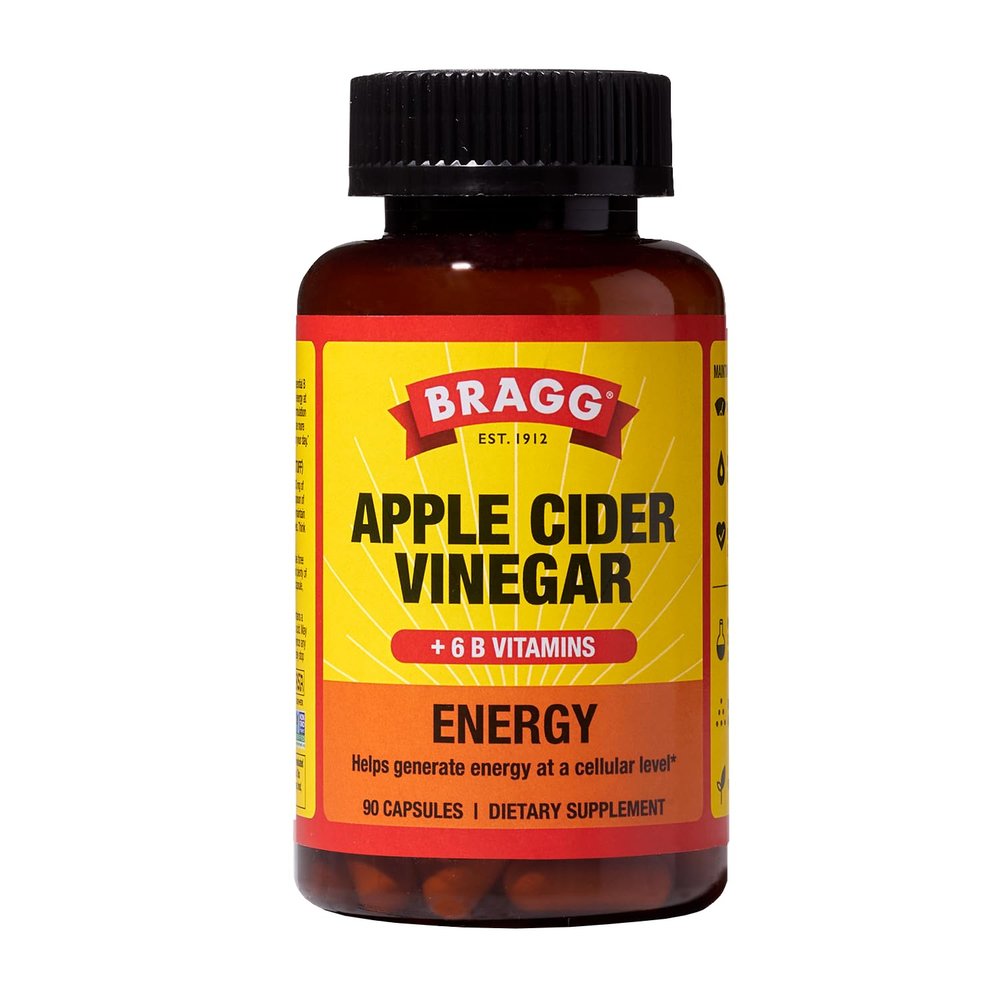 Bragg Energy Apple Cider Vinegar Capsules with B Vitamins - 90 Capsules