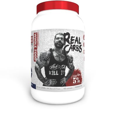 5% Nutrition Rich Piana Real Carbs with Real Food Complex Carb Powder, Long-Lasting Low Glycemic Energy for Pre-Workout/Post-Workout Recovery Meal, 2.8 lb, 40 Servings (Blueberry Cobbler)