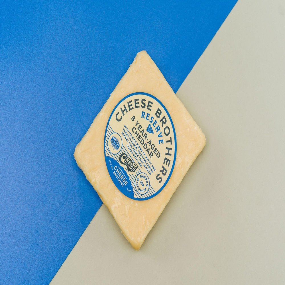 Cheese Bros. Cheddar Cheese | Made in Wisconsin (8-Year Aged, 4 Count)