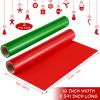 2 Rolls Christmas Cellophane Wrap Roll Green Red Cellophane Wrap 12 in x 49.25 ft Colored Cellophane Wrapping Paper Plastic Wrap for Gift Basket Treats Wrapping Holiday Decoration view 3