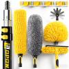 20 Foot High Ceiling Duster Kits with 5-12ft Heavy Duty Extension Pole, High Reach Duster for Cleaning,Microfiber Feather Duster,Cobweb Duster,Ceiling Fan Duster,Window Squeegee & Cleaner view 1