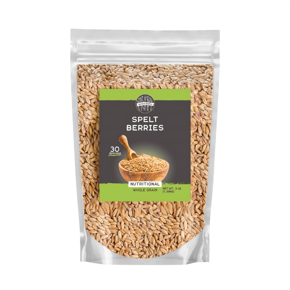 Birch & Meadow 3 lb of Spelt Berries, Dehulled, Non-GMO, Non-Irradiated