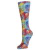 Celeste Stein Therapeutic Graduated Compression Socks, Abstract Roses, 8-15 mmHg Queen Plus Calf view 1