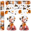 AnapoliZ Halloween Cellophane Wrap Roll | 100 Ft Long X 16 in. Wide | 2.3 Mil Thick, Crystal Clear with Halloween Designs| Gifts, Baskets, Treats Cello Wrapping Paper | Pumpkin, Witches Cello Roll view 1
